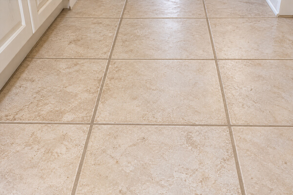 The same natural stone floor after professional cleaning