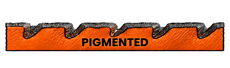 Pigmented leather surface illustration